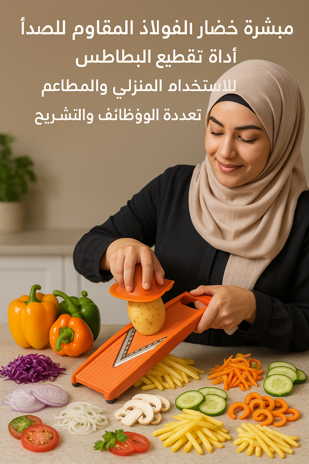 قطّاعة الخضر والفواكه الذكية – توفر وقتك وتحمي أصابعك